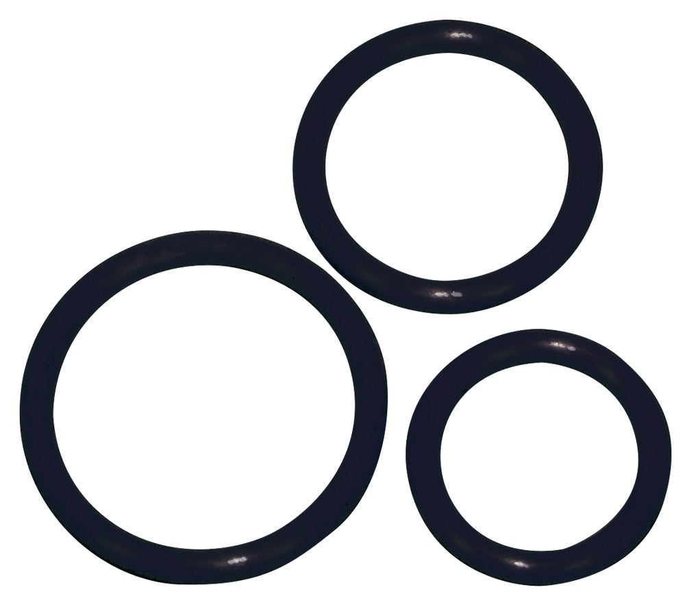 You2Toys - Δαχτυλίδια Πέους - Silicone Cock Ring set 3 pcs Toys for men Penis Ring - Μαύρο