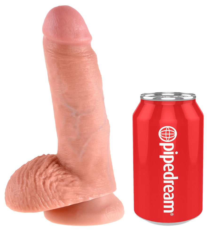 King Cock - Ντίλντο - Dildo Cock 7 With Balls - Flesh - Ανοιχτόχρωμο Δέρμα