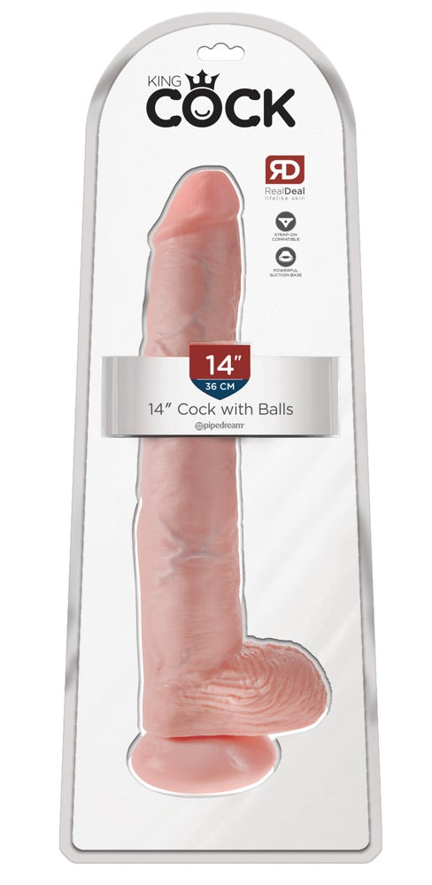 King Cock - Ντίλντο - Realistic XL Dildo No. 1 - 37 cm Dildo Dildo Normal - Ανοιχτόχρωμο Δέρμα