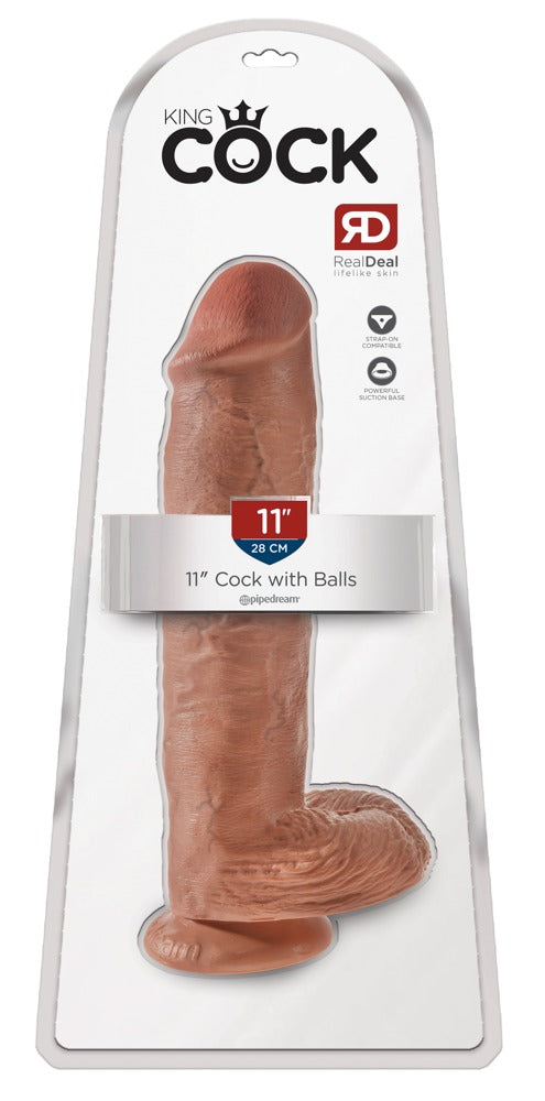 King Cock - Ρεαλιστικό Ντίλντο - Dildo Cock 11 With Balls - Flesh - Ανοιχτόχρωμο Δέρμα
