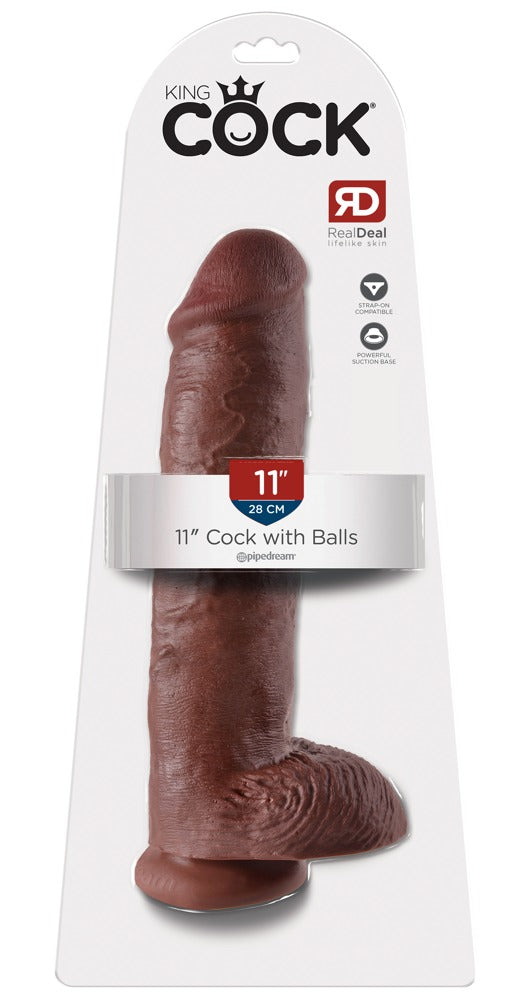 King Cock - Ρεαλιστικό Ντίλντο - Dildo Cock 11 With Balls - Flesh - Ανοιχτόχρωμο Δέρμα