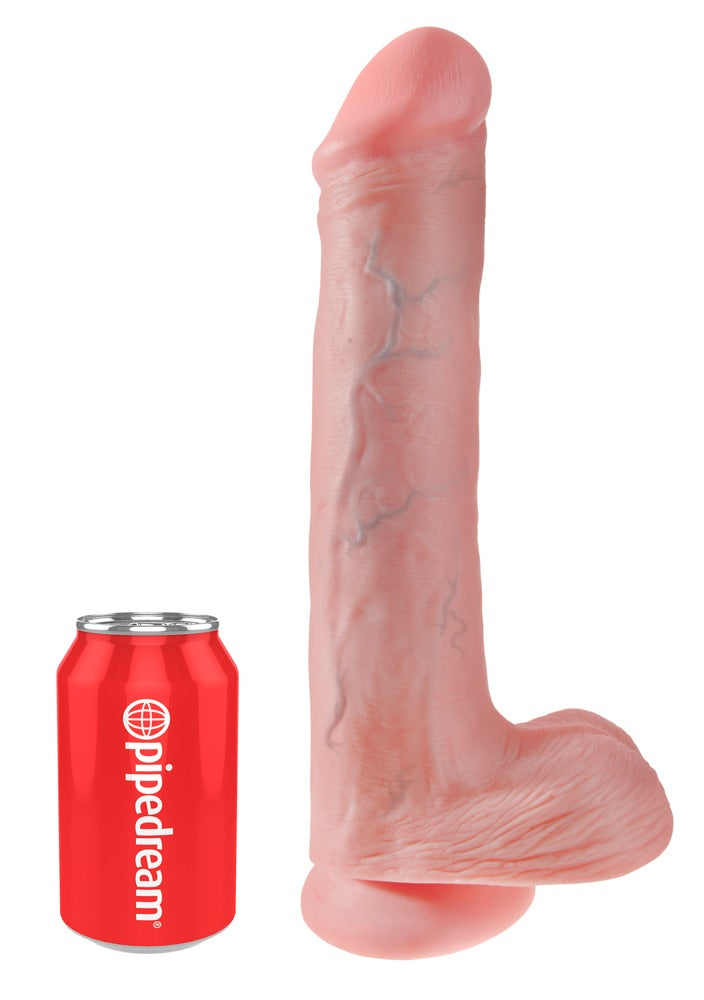 King Cock - Ρεαλιστικό Ντίλντο - Adult - 13 Cock with Balls - Flesh 33 cm Dong - Ανοιχτόχρωμο Δέρμα