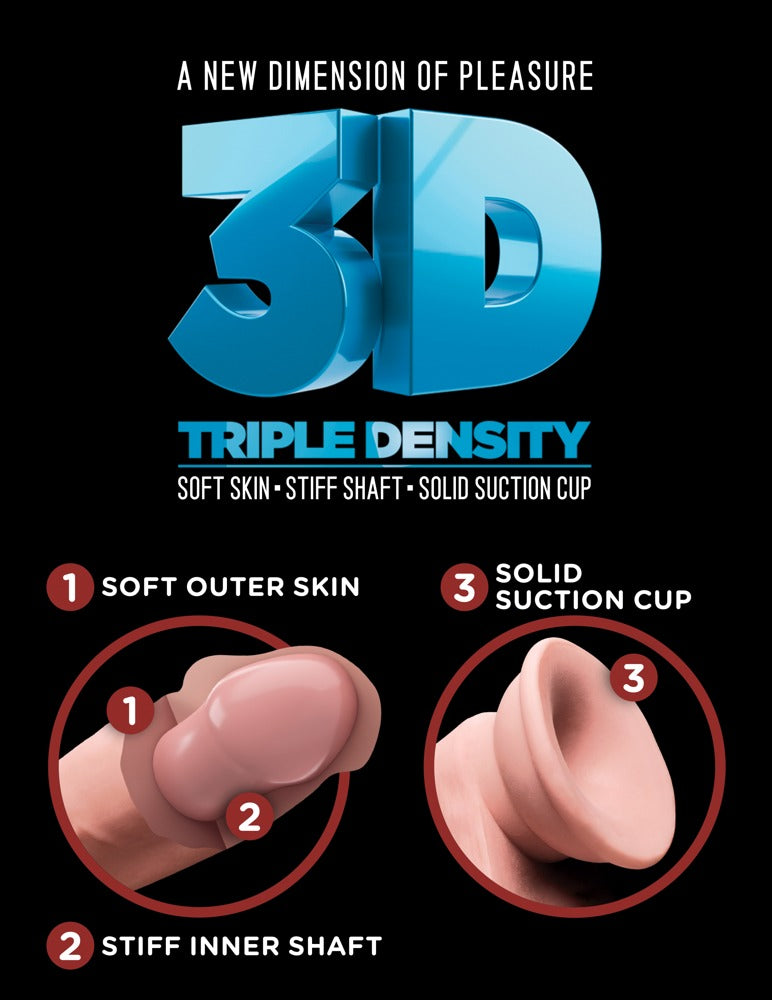 King Cock Plus - Ντίλντο - 8 Inch Triple Density Cock Dildo - Ανοιχτόχρωμο Δέρμα