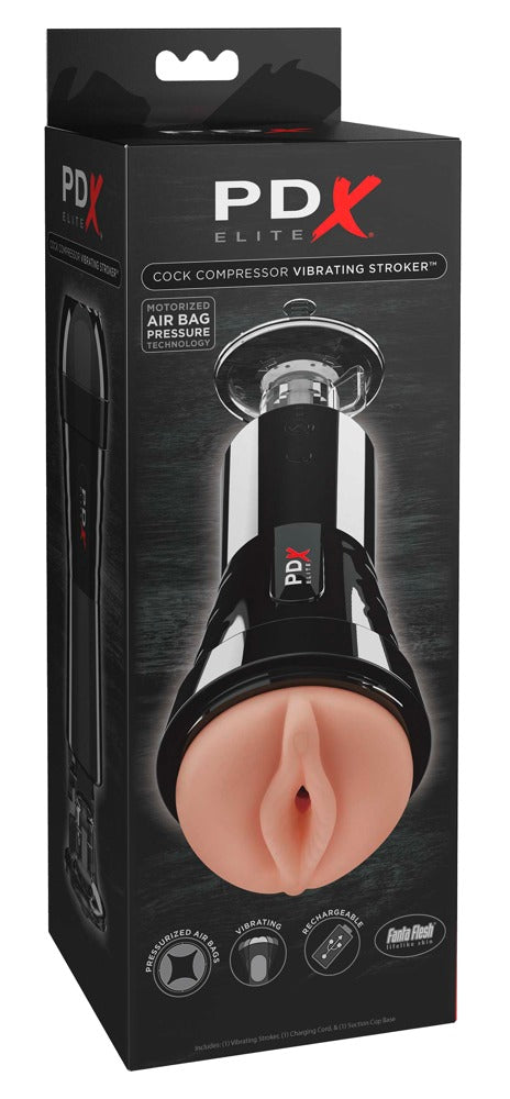 PDX Elite - Αυνανιστήριο - Pipedream - Cock Compressor Vibrating Stroker - Ανοιχτόχρωμο Δέρμα