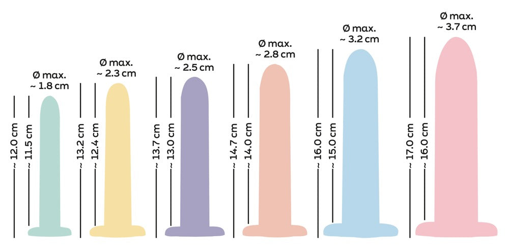 You2Toys - Σετ Dildo - Six In a Row Dildo Training Set - Green