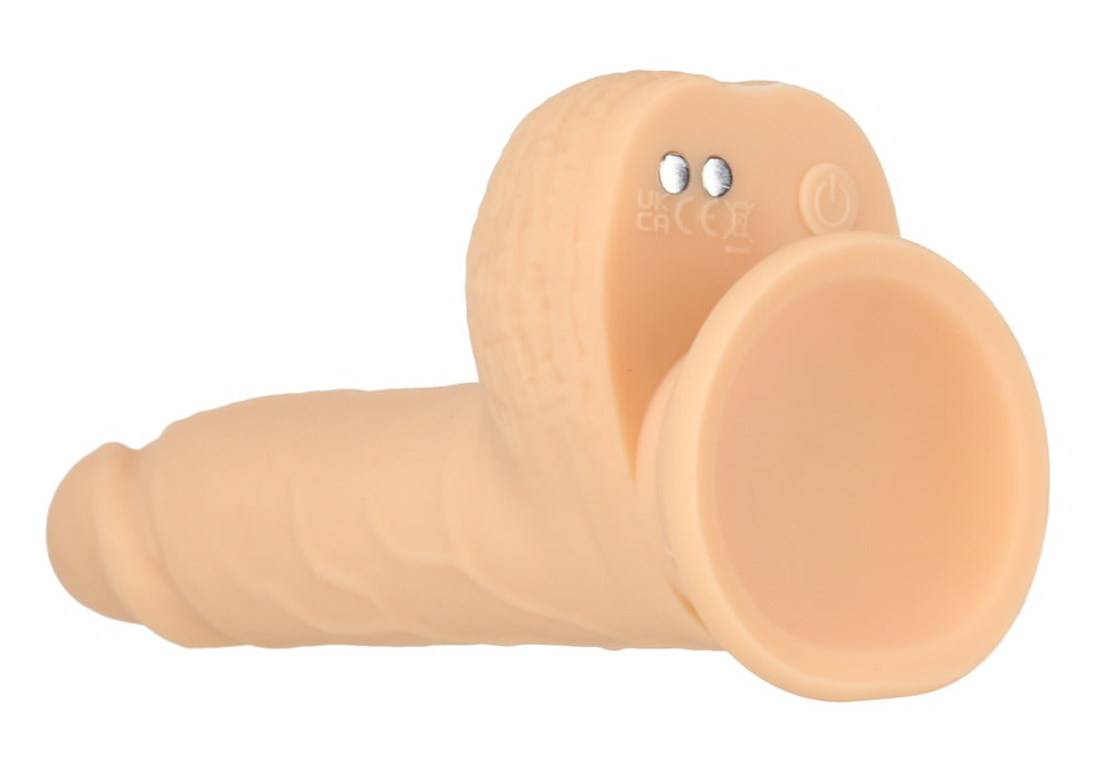 Naked Addiction - Φυσικός Δονητής - 6.5” Thrusting Dildo with Remote and Suction Base in Vanilla Realistic Vibrator in V - Ανοιχτόχρωμο Δέρμα