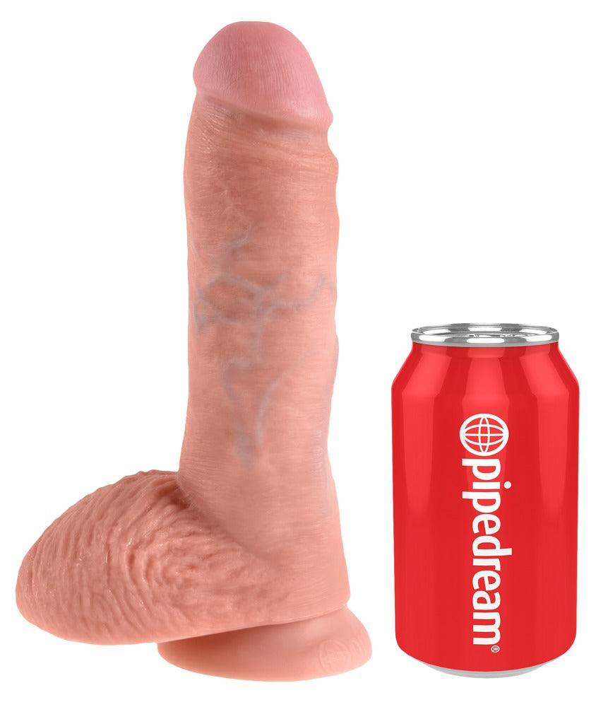 King Cock - Ντίλντο - 8" Cock with Balls - Ανοιχτόχρωμο Δέρμα