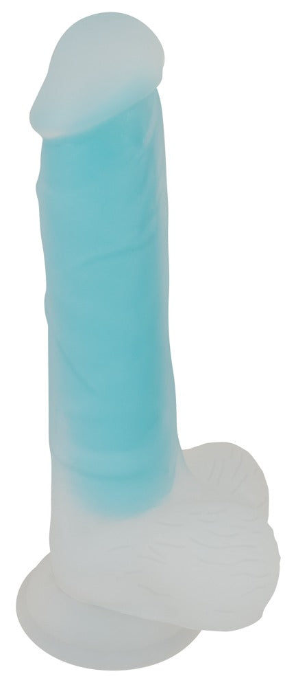 You2Toys - Ντίλντο - Glow In The Dark Silicone Dildo blue - Διαφανές