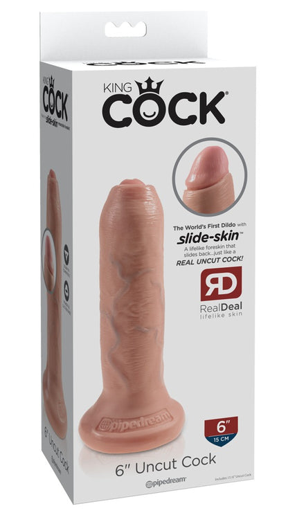 King Cock - Ντίλντο - Adult - 6 Uncut - Flesh 15.2 cm Dong - Ανοιχτόχρωμο Δέρμα