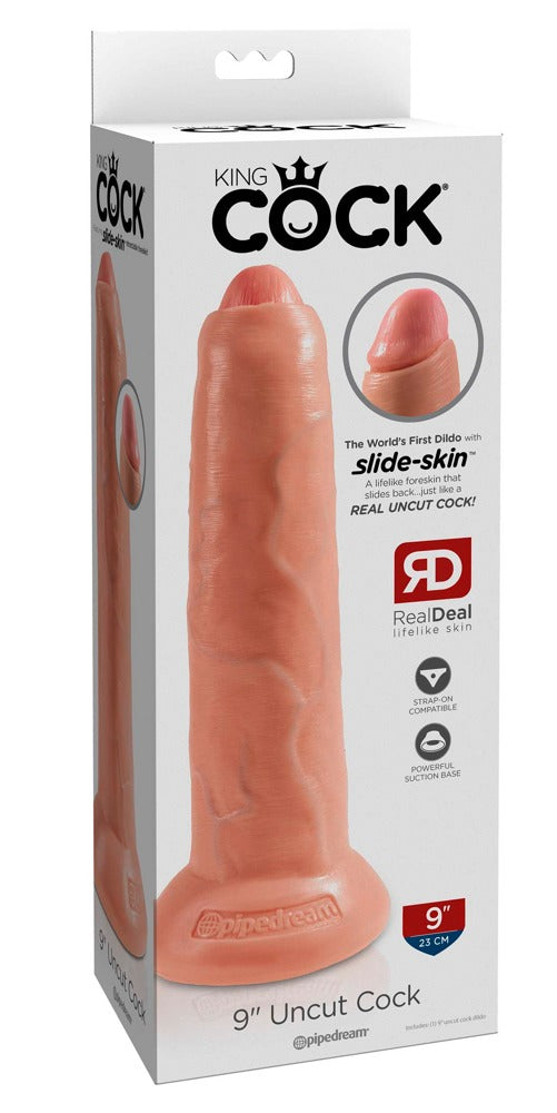King Cock - Ντίλντο - Adult - 9 Uncut - Flesh 22.9 cm Dong - Ανοιχτόχρωμο Δέρμα