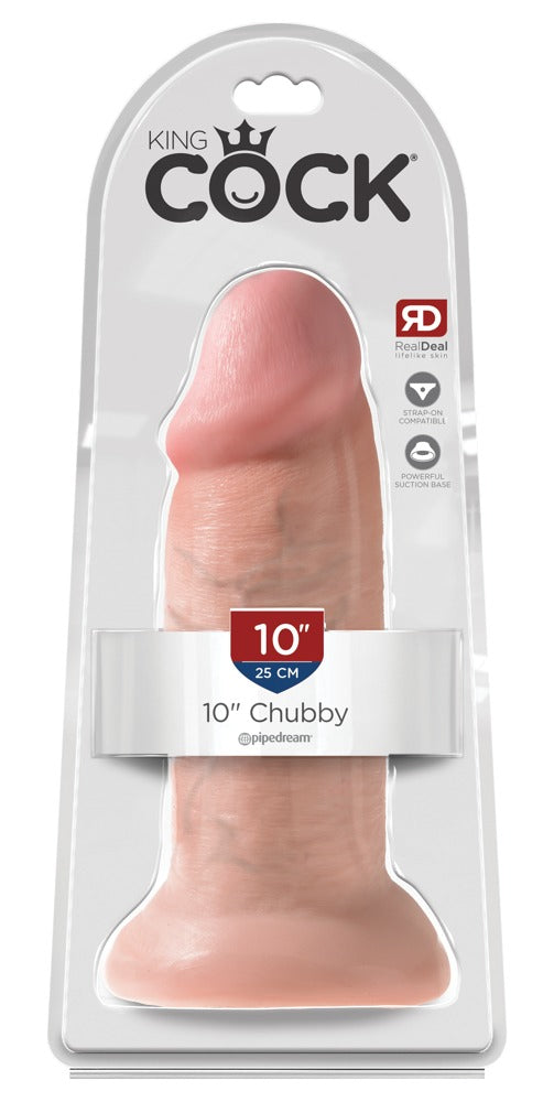 King Cock - Ντίλντο - Pipedream - 10 Chubby - Vanilla - Ανοιχτόχρωμο Δέρμα