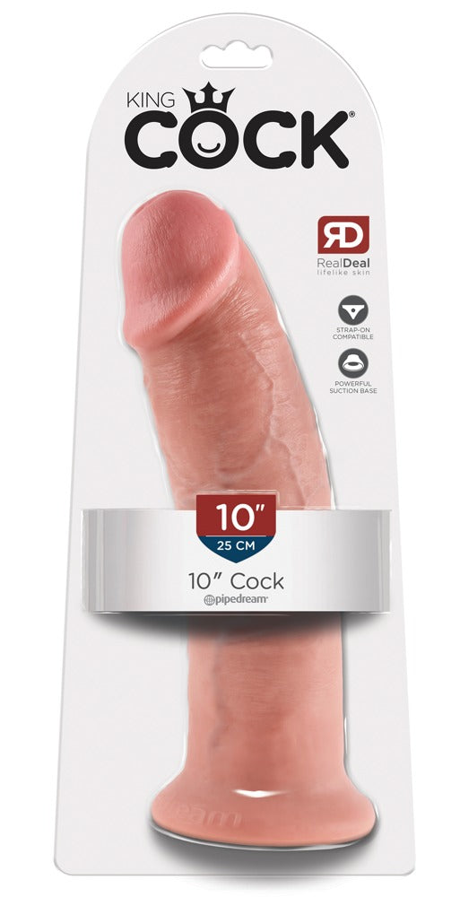 King Cock - Ρεαλιστικό Ντίλντο - 10 Cock dildo with suction cup base - Ανοιχτόχρωμο Δέρμα