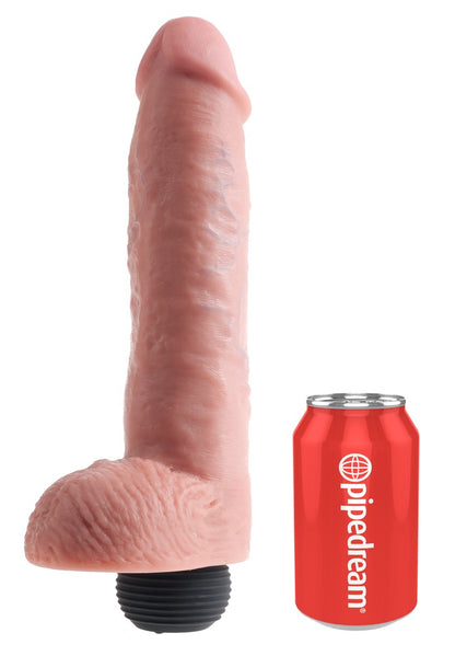 King Cock - Ρεαλιστικό Ντίλντο - 11 Squirting Cock with Balls - Ανοιχτόχρωμο Δέρμα