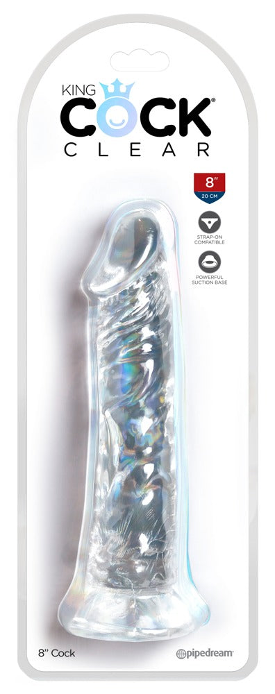King Cock Clear - Ρεαλιστικό Ντίλντο - Adult - 8 Cock - Clear 20.3 cm Dong - Διαφανές