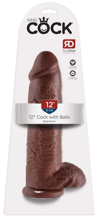 King Cock - Ντίλντο - Dildo Cock 12 With Balls - Flesh - Ανοιχτόχρωμο Δέρμα