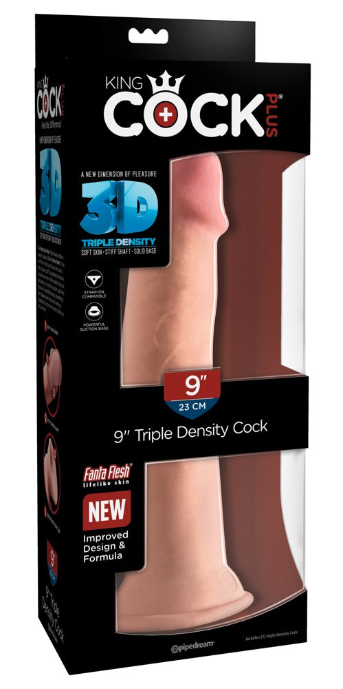 King Cock Plus - Ντίλντο - 9 Triple Density Cock - Flesh 22.9 cm Dong - Ανοιχτόχρωμο Δέρμα