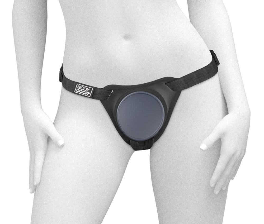Body Dock - Elite Silicone Strap-On Harness by Pipedream Products Strap-On Harnesses - Μαύρο