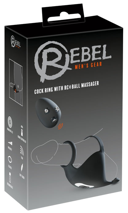 Rebel - Δονητής Όρχεων - 5551930000 Penis Ring - Μαύρο