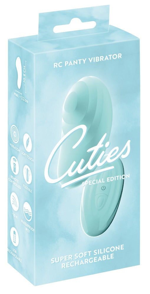 Cuties - Δονητής Lay-on - 5566020000 Remote Control Vibrator Clear - Τυρκουάζ