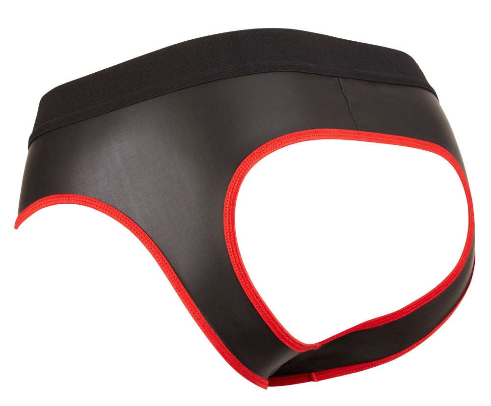 Svenjoyment - Ανδρικό Sexy Εσωρουχο - Neoprene Jock with Zipper Red - Red - S - Μαύρο