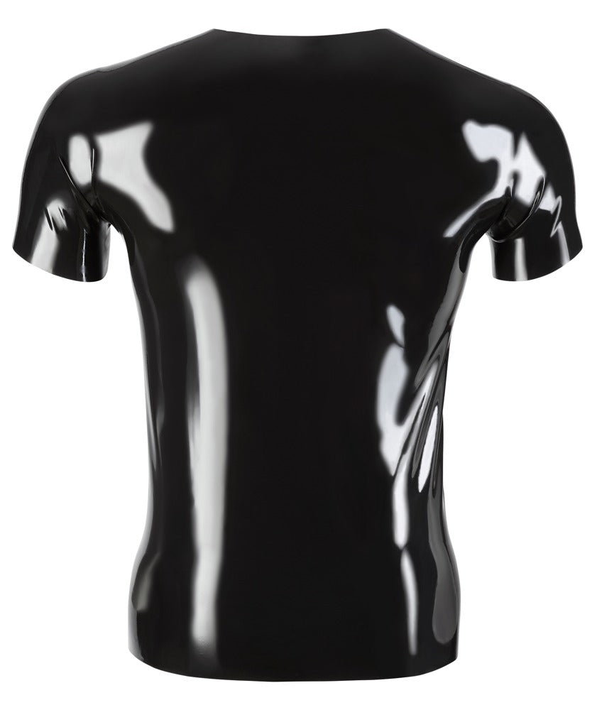 Late X - Sexy Πουκάμισο - Latex Shirt Small Men's Lingerie Men's Latex Clothing - The Latex Collection - Μαύρο