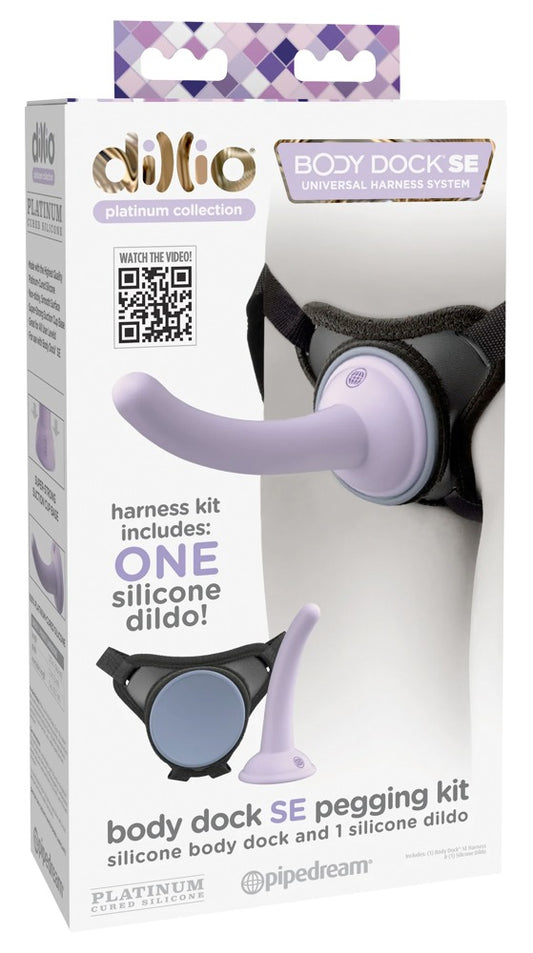 Dillio Platinum - Strap-on - Pipedream Body Dock Pegging Kit - Μωβ
