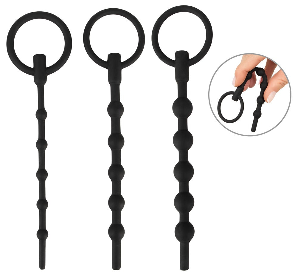 Penisplug - Σετ Διαστολέων - Penis Plug 3-piece Dilator Set "Training" - Μαύρο