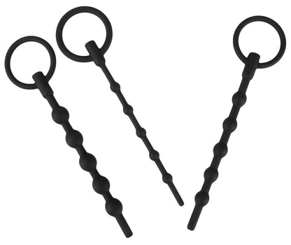 Penisplug - Σετ Διαστολέων - Penis Plug 3-piece Dilator Set "Training" - Μαύρο