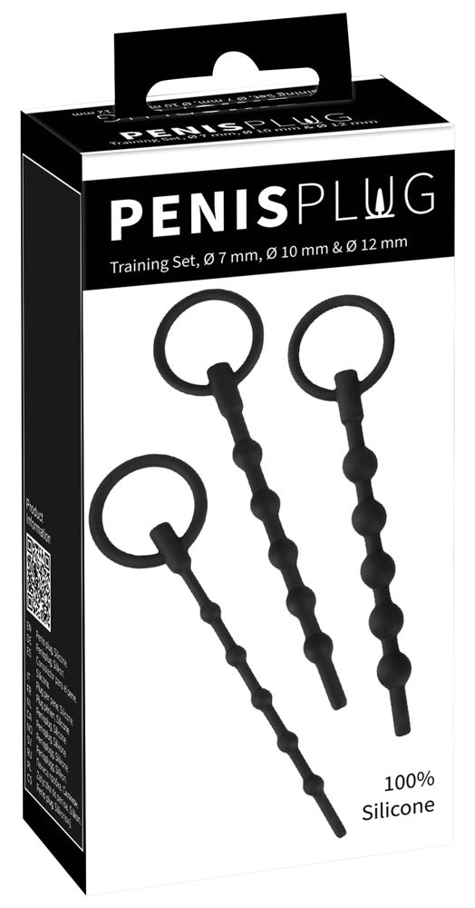 Penisplug - Σετ Διαστολέων - Penis Plug 3-piece Dilator Set "Training" - Μαύρο