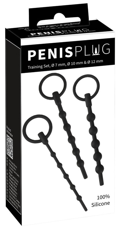 Penisplug - Σετ Διαστολέων - Penis Plug 3-piece Dilator Set "Training" - Μαύρο