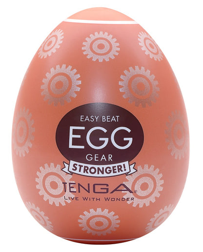 TENGA - Αυνανιστήριο - Egg Gear Stronger Disposable Masturbator 6 Units Pink - Καφέ