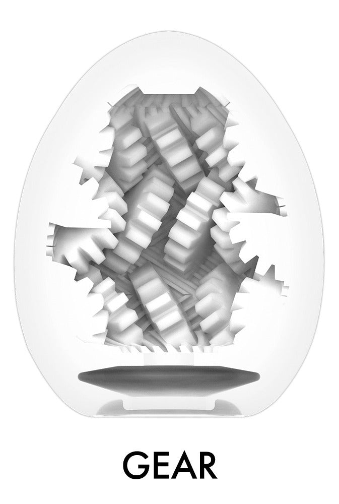 TENGA - Αυνανιστήριο - Egg Gear Stronger Disposable Masturbator 6 Units Pink - Καφέ
