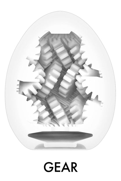 TENGA - Αυνανιστήριο - Egg Gear Stronger Disposable Masturbator 6 Units Pink - Καφέ