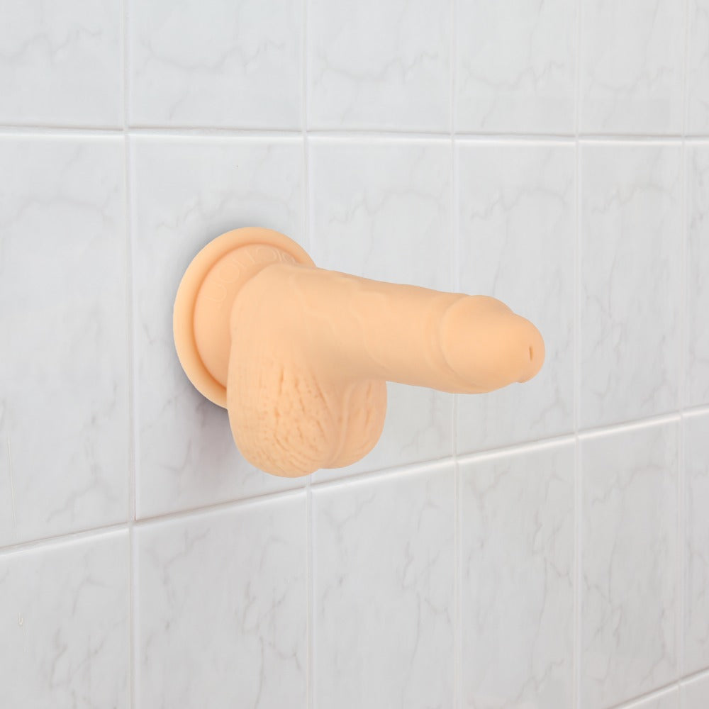 Naked Addiction - Φυσικός Δονητής - 6.5” Thrusting Dildo with Remote and Suction Base in Vanilla Realistic Vibrator in V - Ανοιχτόχρωμο Δέρμα