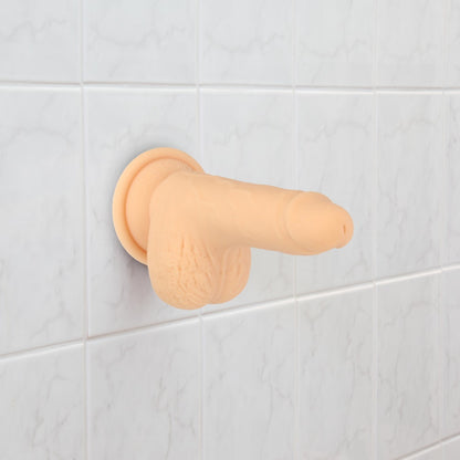 Naked Addiction - Φυσικός Δονητής - 6.5” Thrusting Dildo with Remote and Suction Base in Vanilla Realistic Vibrator in V - Ανοιχτόχρωμο Δέρμα