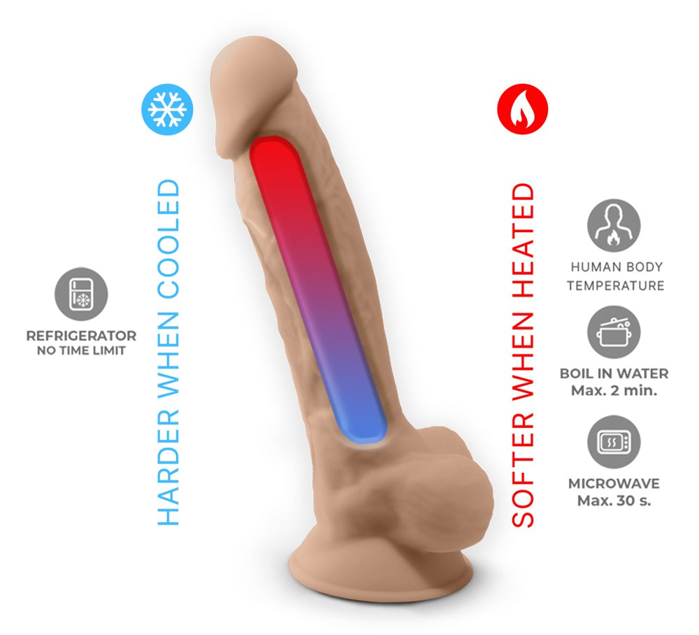 SILEXD - Φυσικός Δονητής - Remote controlled vibrating dildo - Model 1 - 8 - 17 x 4.5cm - Ανοιχτόχρωμο Δέρμα