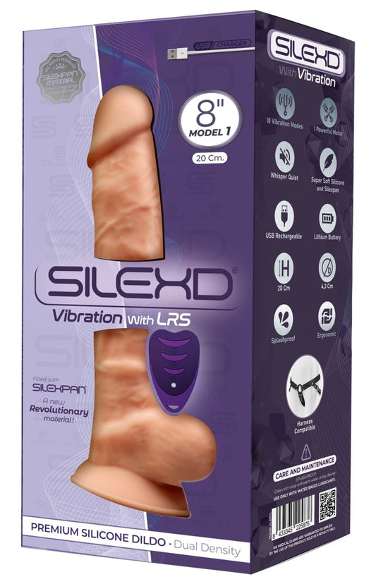 SILEXD - Φυσικός Δονητής - Remote controlled vibrating dildo - Model 1 - 8 - 17 x 4.5cm - Ανοιχτόχρωμο Δέρμα